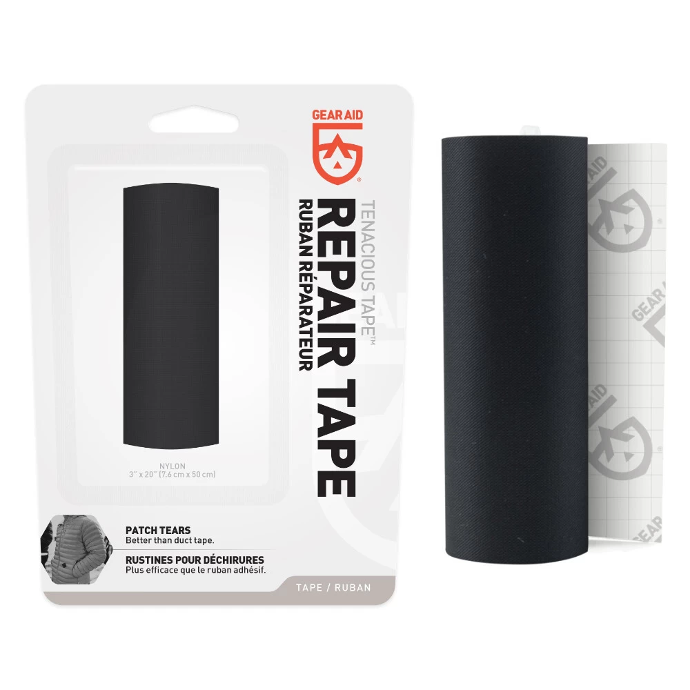 Gear Aid Tenacious Tape Repair Strip Black 3 X 20 Inch (7.6 X 51cm)