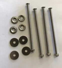 Harmony Mad River Seat Truss Hardware Roto Kit (4 X Stainless 4 Inch Screws , Nuts, Flat & Cup Washers, Truss)
